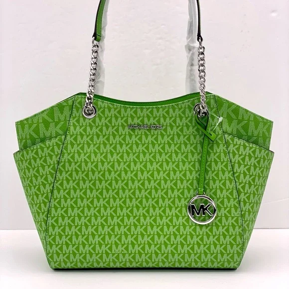 Michael Kors Jet Set Large Signature Logo Shoulder Bag - Picture 2 of 14